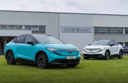 Nissan LEAF 52kWh, 2026, front, at Sunderland factory